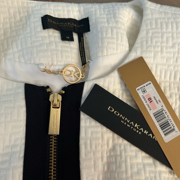 Donna Karan Black and Ivory Blazer with Textured Design NWT Sz-10. C11 - Picture 9 of 10
